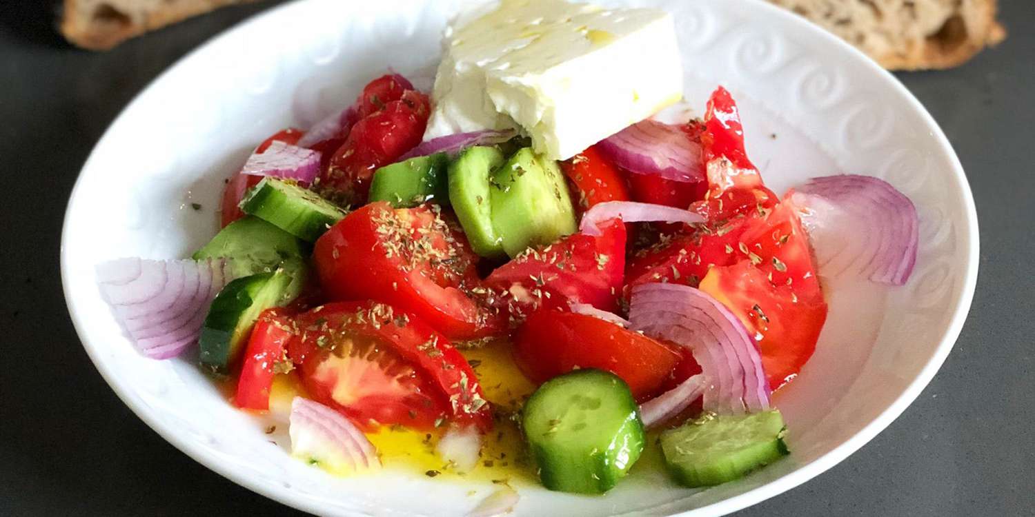 Greek People Don't Use Vinegar in Their Greek Salads—They Do This Instead
